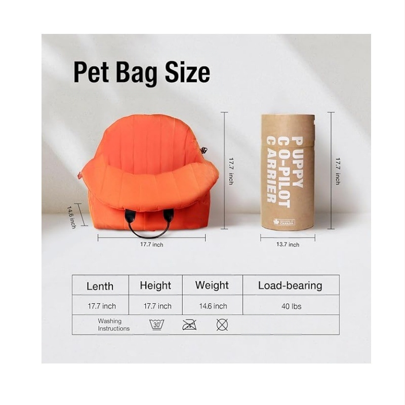 Automobilio sėdynės pagalvėlė šunims, poliesteris, lengvai valoma, reguliuojama ir nuimama, tinka priekinėms ir galinėms sėdynėms.