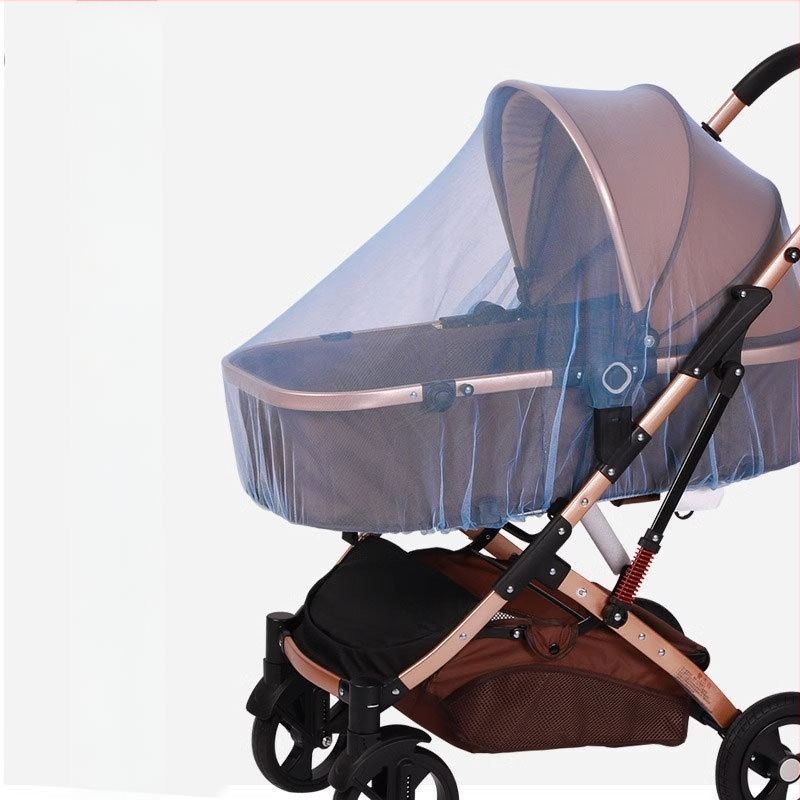 Mušām tīkls bērnu ratiem – pilns pārklājums, universāls, rāmis no stiklašķiedras caurulēm, aizsardzība pret mušām zīdaiņiem