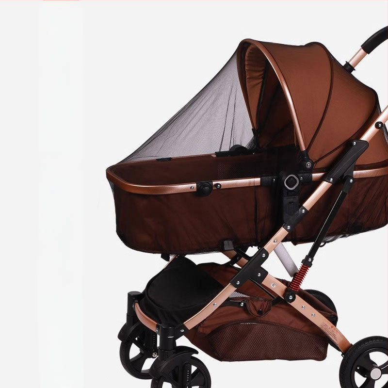 Mušām tīkls bērnu ratiem – pilns pārklājums, universāls, rāmis no stiklašķiedras caurulēm, aizsardzība pret mušām zīdaiņiem