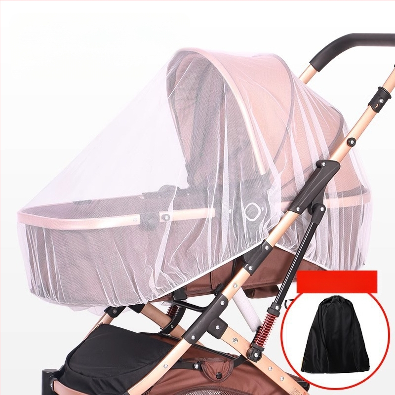 Mušām tīkls bērnu ratiem – pilns pārklājums, universāls, rāmis no stiklašķiedras caurulēm, aizsardzība pret mušām zīdaiņiem