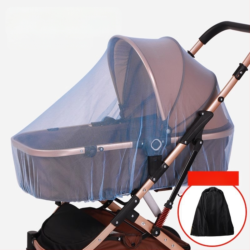 Mušām tīkls bērnu ratiem – pilns pārklājums, universāls, rāmis no stiklašķiedras caurulēm, aizsardzība pret mušām zīdaiņiem