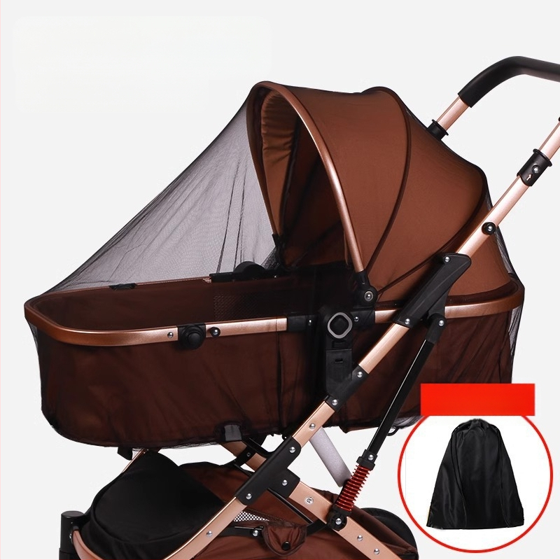 Mušām tīkls bērnu ratiem – pilns pārklājums, universāls, rāmis no stiklašķiedras caurulēm, aizsardzība pret mušām zīdaiņiem