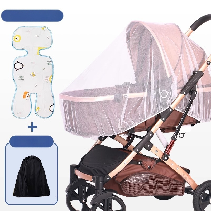 Mušām tīkls bērnu ratiem – pilns pārklājums, universāls, rāmis no stiklašķiedras caurulēm, aizsardzība pret mušām zīdaiņiem