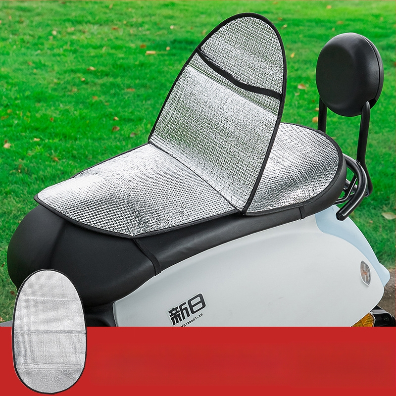 Калъф за седалка на електрическо превозно средство, UV защита, лятна изолация, антиопарване, водоустойчив, универсален за мотори