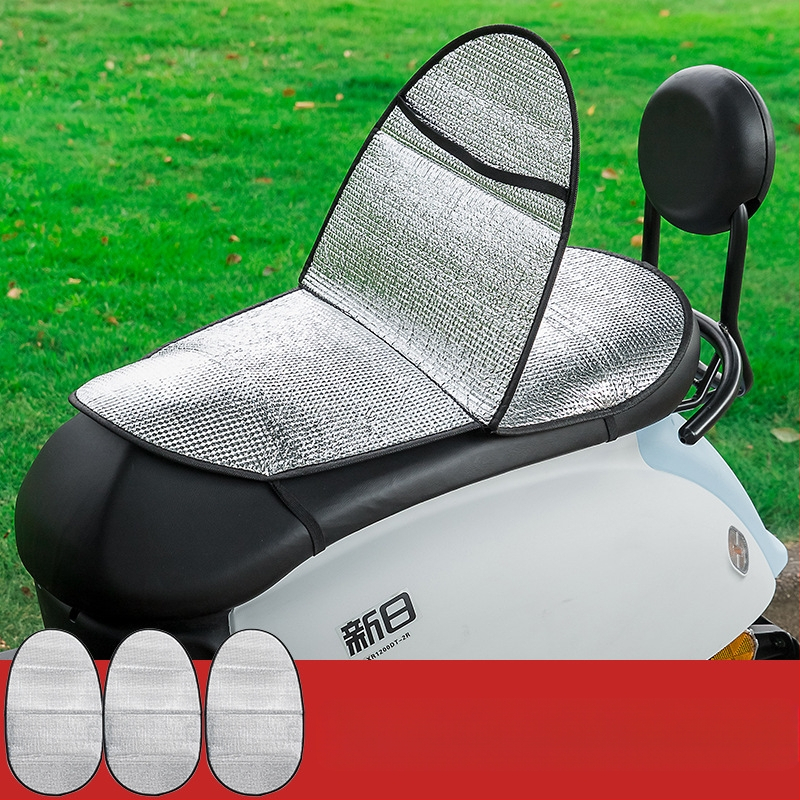 Калъф за седалка на електрическо превозно средство, UV защита, лятна изолация, антиопарване, водоустойчив, универсален за мотори