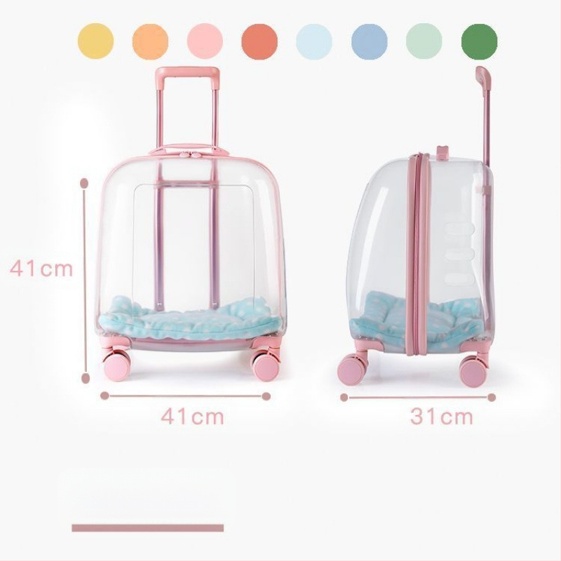 Augintinių kelioniniai krepšiai komplektas — kačių ir šunų nešiojimo dėžė, PP medžiaga, tvirtas korpusas, vienalytė spalva