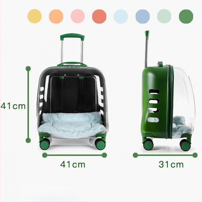 Augintinių kelioniniai krepšiai komplektas — kačių ir šunų nešiojimo dėžė, PP medžiaga, tvirtas korpusas, vienalytė spalva