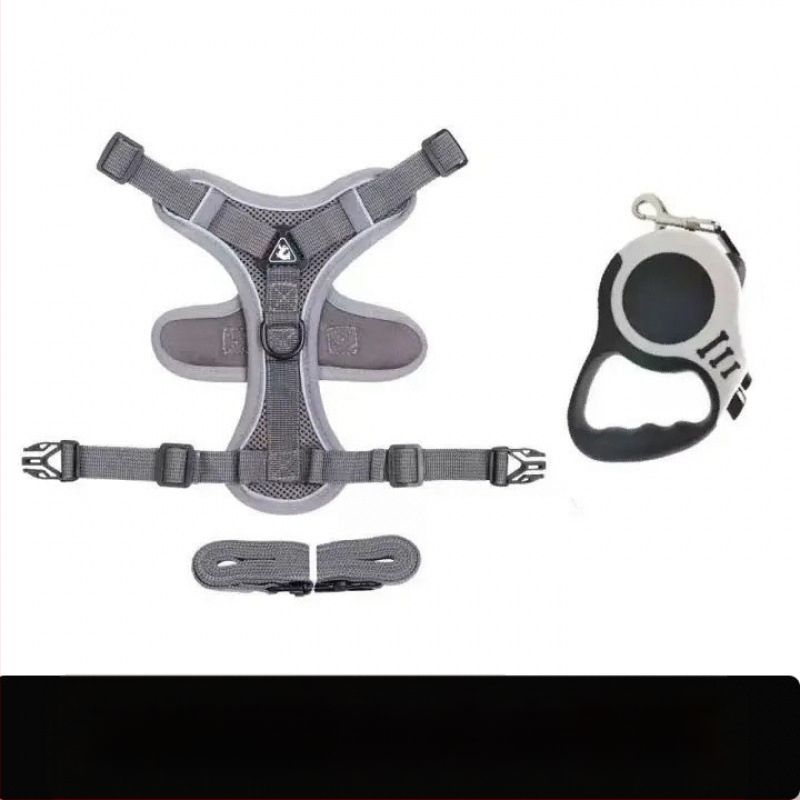 Katės krūtinės diržas – liemenės stiliaus dizainas, pasivaikščiojimams