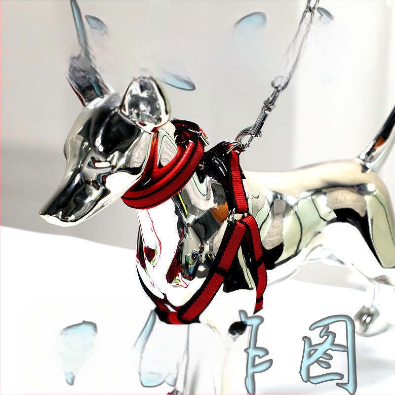 Кучешка каишка от желязна верига, устойчива на ухапвания, регулирана с автоматична катарама