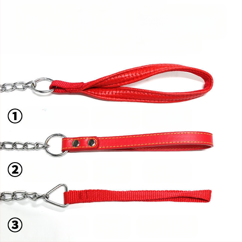 Кучешка каишка от желязна верига, устойчива на ухапвания, регулирана с автоматична катарама