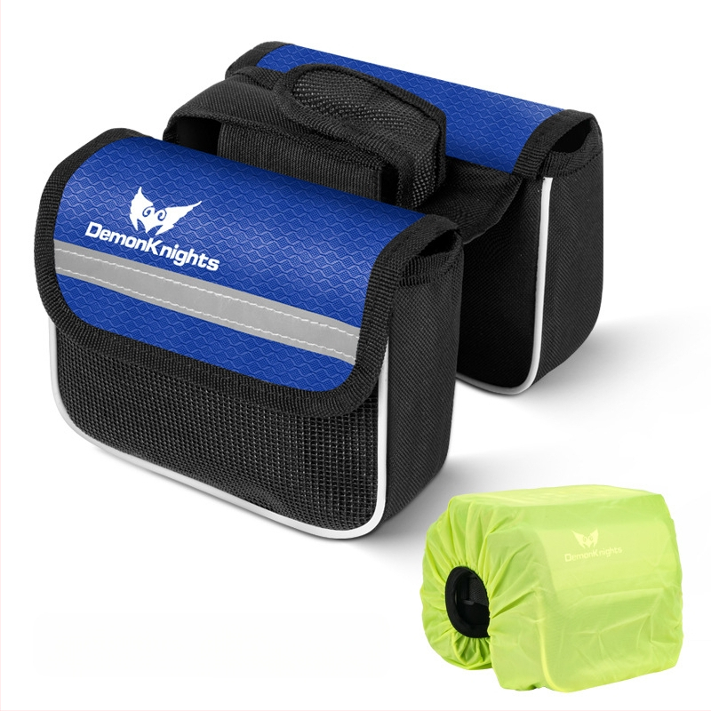 Kalnų dviratį krepšys su jutikliniu išmaniojo telefono kišenė, 2,2 L talpa, modelis HFG-0130, 600D rhombus audinys, Magic Knight/DemonKnights