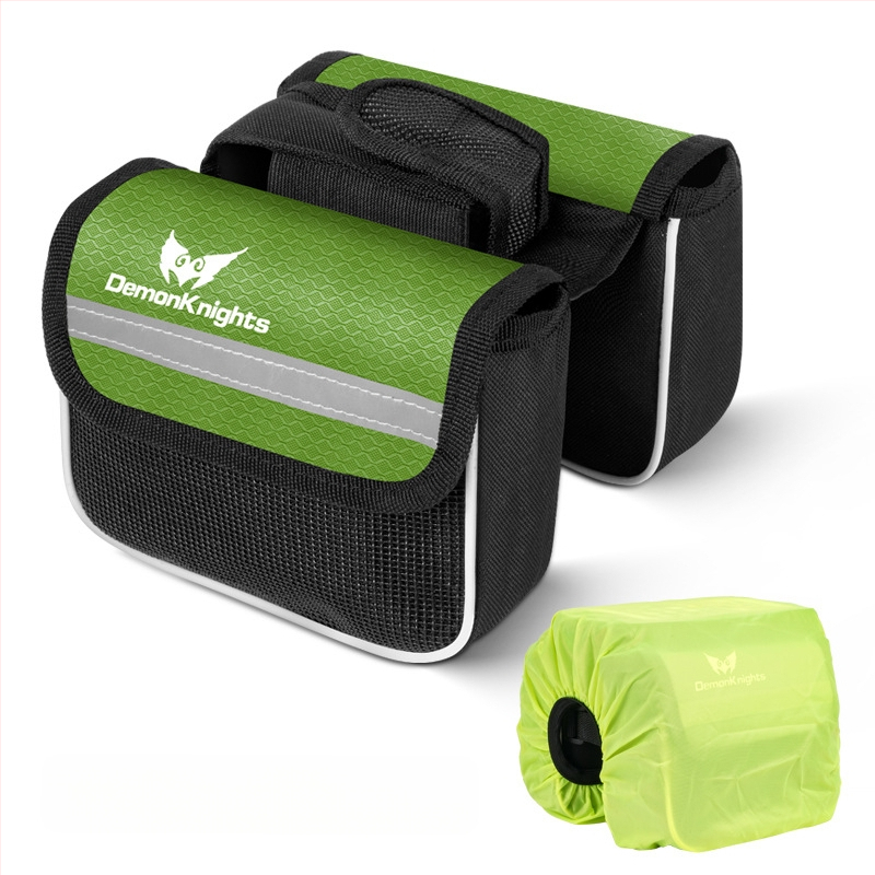 Kalnų dviratį krepšys su jutikliniu išmaniojo telefono kišenė, 2,2 L talpa, modelis HFG-0130, 600D rhombus audinys, Magic Knight/DemonKnights