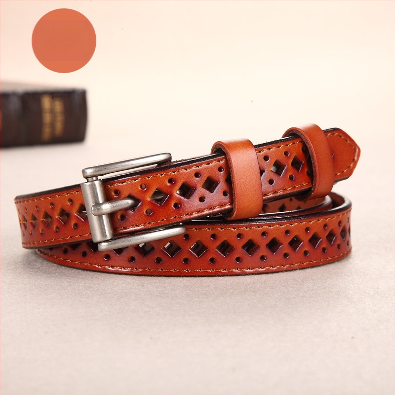 Unisex odinis diržas iš natūralios odos, dviejų sluoksnių karvių odos, kvadratinė sagtis iš lydinio, užsegimas smeigtuku, tuščiaviduris dizainas