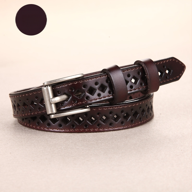 Unisex odinis diržas iš natūralios odos, dviejų sluoksnių karvių odos, kvadratinė sagtis iš lydinio, užsegimas smeigtuku, tuščiaviduris dizainas