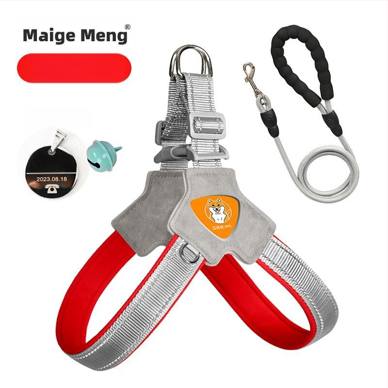 Šuns liemenė su krūtine diržu – ėjimui su pavadėliu