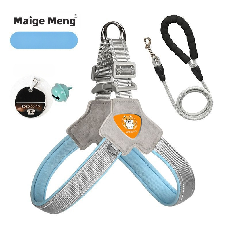 Šuns liemenė su krūtine diržu – ėjimui su pavadėliu