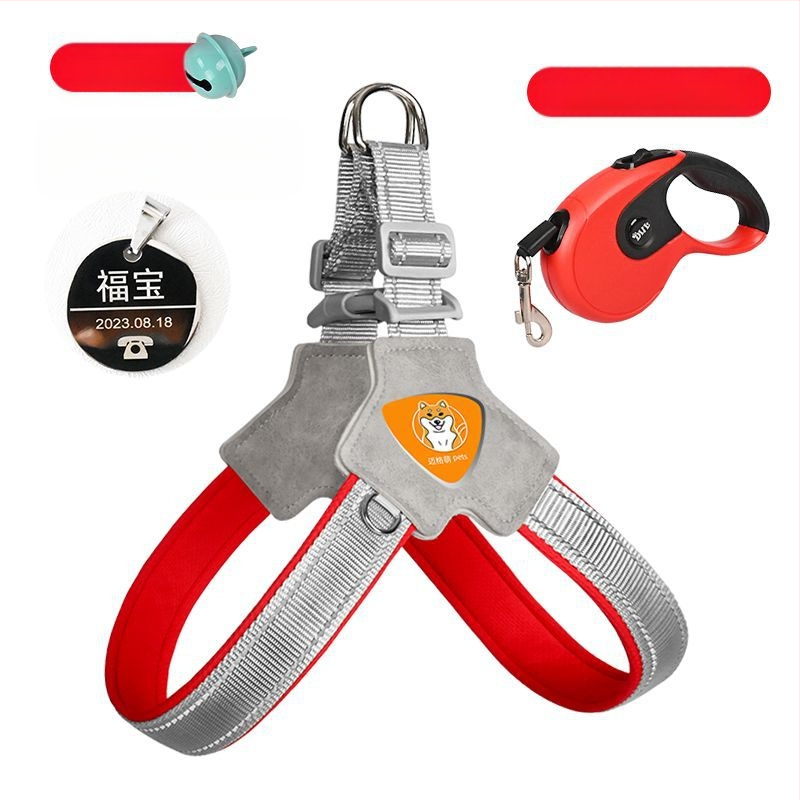 Šuns liemenė su krūtine diržu – ėjimui su pavadėliu