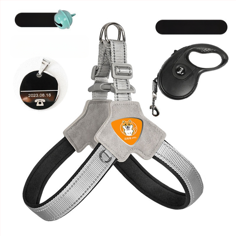 Šuns liemenė su krūtine diržu – ėjimui su pavadėliu