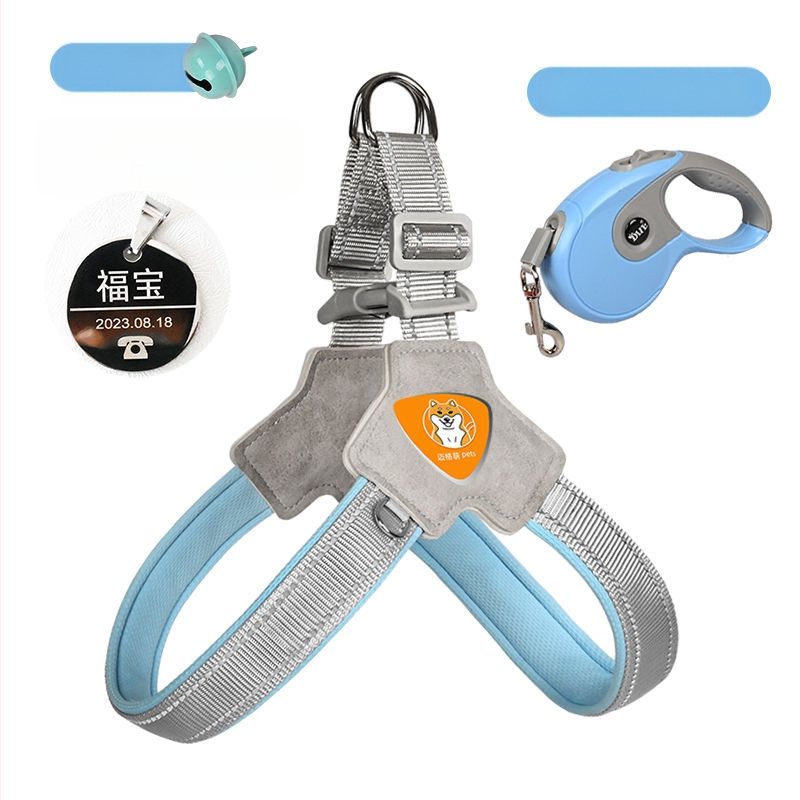 Šuns liemenė su krūtine diržu – ėjimui su pavadėliu