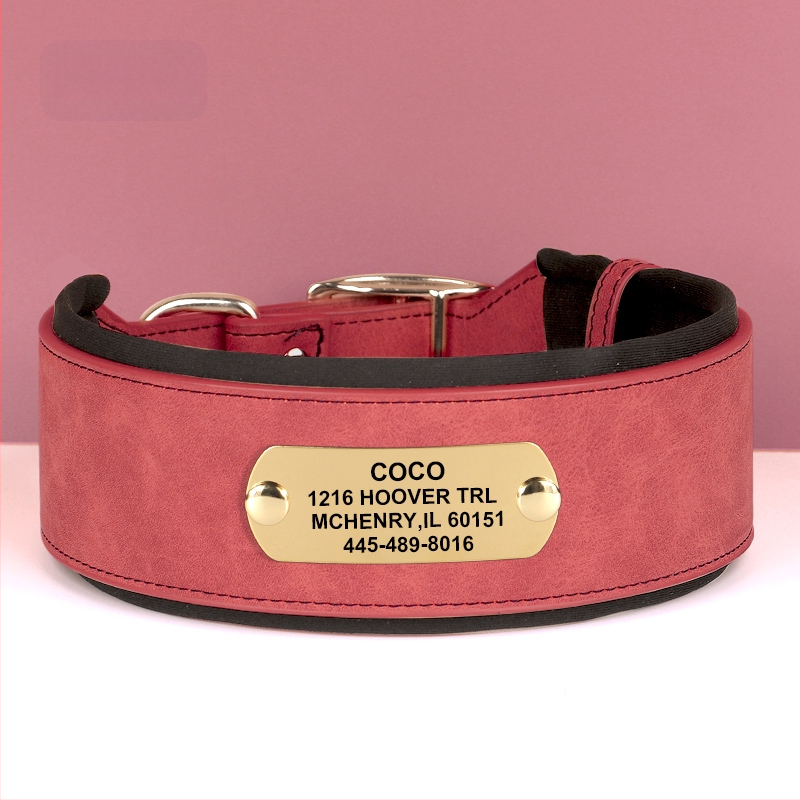 Graviruota šuns kaklo apykaklė su identifikacine plokštele — Mohair medžiaga, šunims, be prekės ženklo, be importo