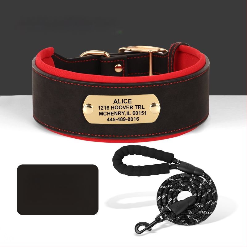Graviruota šuns kaklo apykaklė su identifikacine plokštele — Mohair medžiaga, šunims, be prekės ženklo, be importo