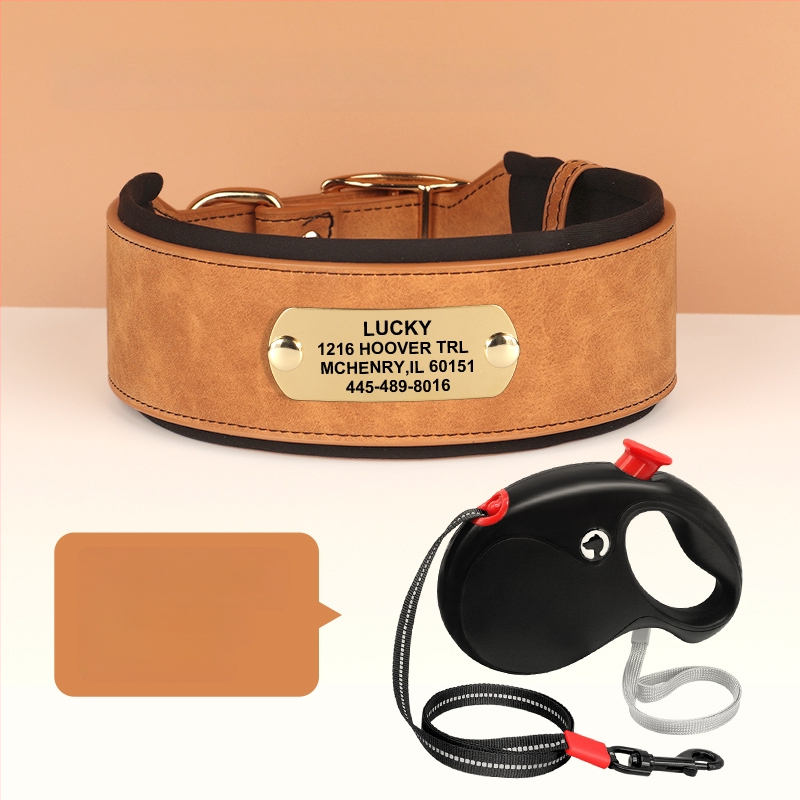 Graviruota šuns kaklo apykaklė su identifikacine plokštele — Mohair medžiaga, šunims, be prekės ženklo, be importo