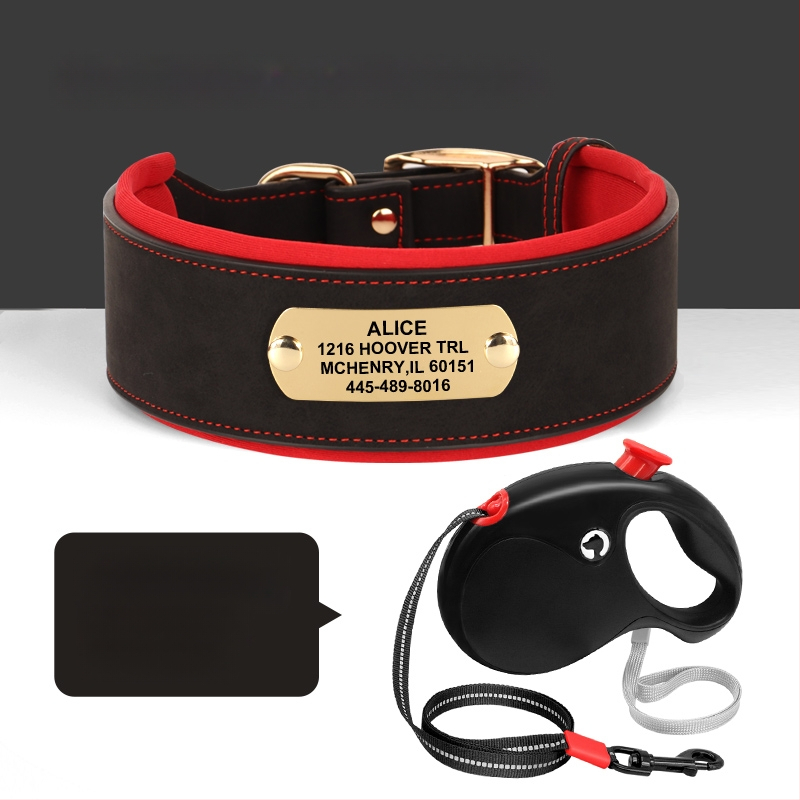 Graviruota šuns kaklo apykaklė su identifikacine plokštele — Mohair medžiaga, šunims, be prekės ženklo, be importo