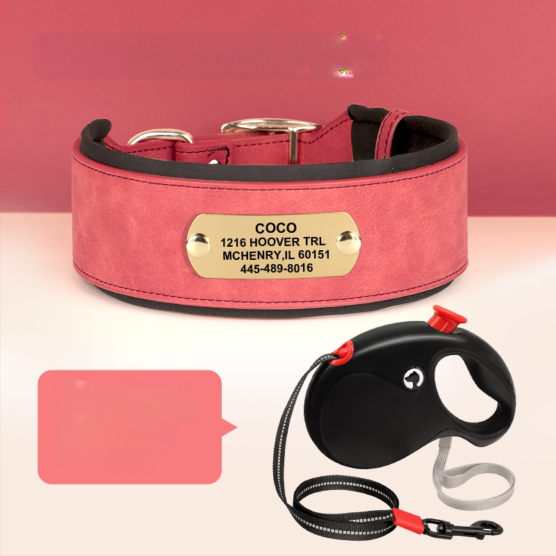 Graviruota šuns kaklo apykaklė su identifikacine plokštele — Mohair medžiaga, šunims, be prekės ženklo, be importo