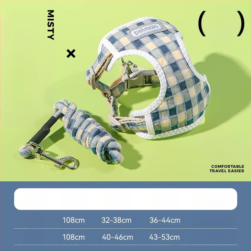 Katinės liemenė su pavadėliu – audinys, vest stiliaus, laukų pasivaikščiojimams