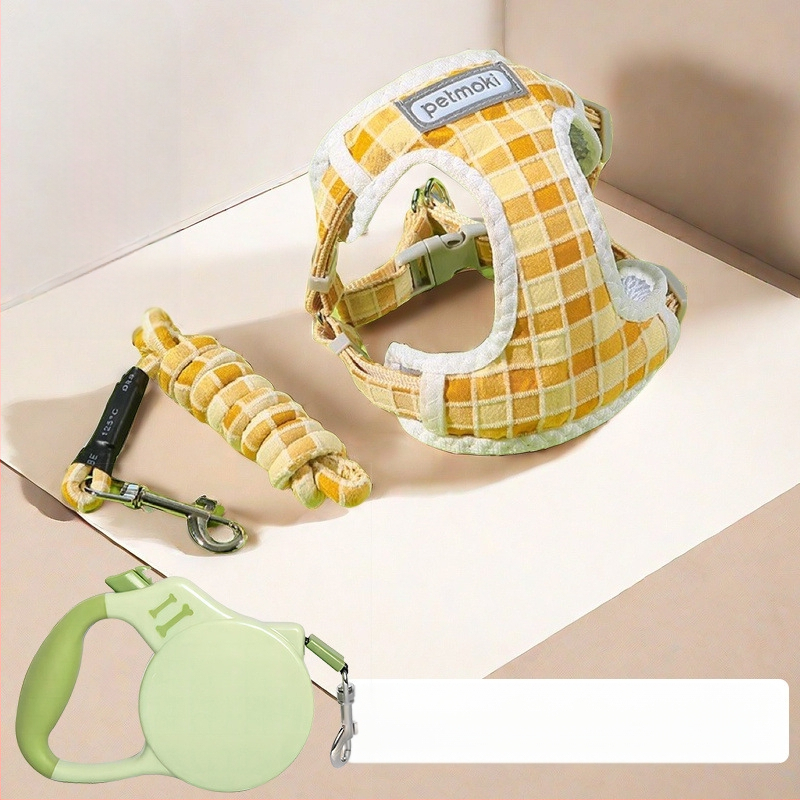 Katinės liemenė su pavadėliu – audinys, vest stiliaus, laukų pasivaikščiojimams