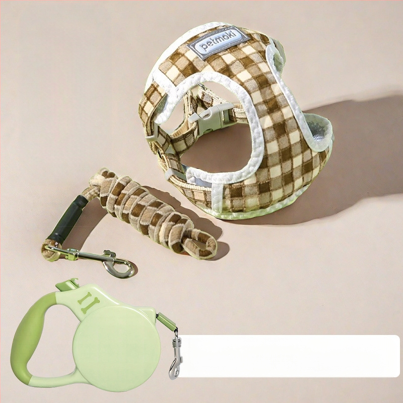 Katinės liemenė su pavadėliu – audinys, vest stiliaus, laukų pasivaikščiojimams