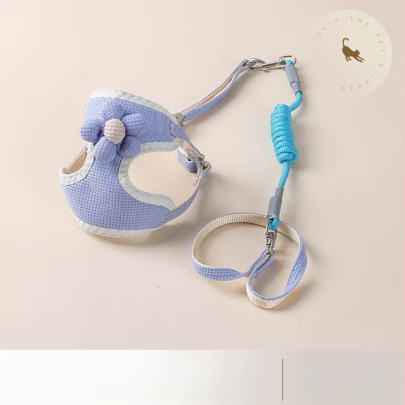Vest stiliaus šuns harnizas su pavadėliu mažiems šunims; krūtinės diržas; medžiaga: Kita; neimportuota; kategorija: naminių gyvūnėlių virvų diržai.