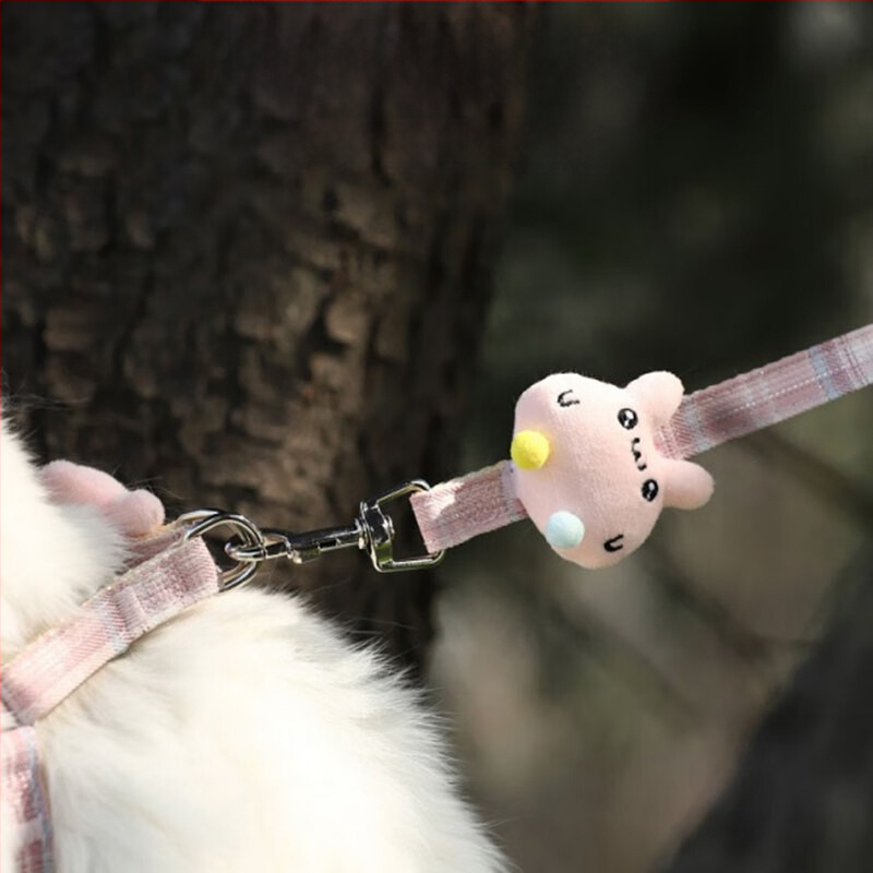 Katės vedimo virvė - neatsidaro, reguliuojamas krūtinės diržas, nailono virvė su lydinio ir ABS užraktais