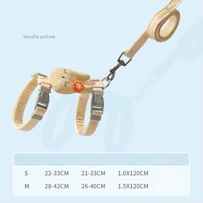 Katės vedimo virvė - neatsidaro, reguliuojamas krūtinės diržas, nailono virvė su lydinio ir ABS užraktais