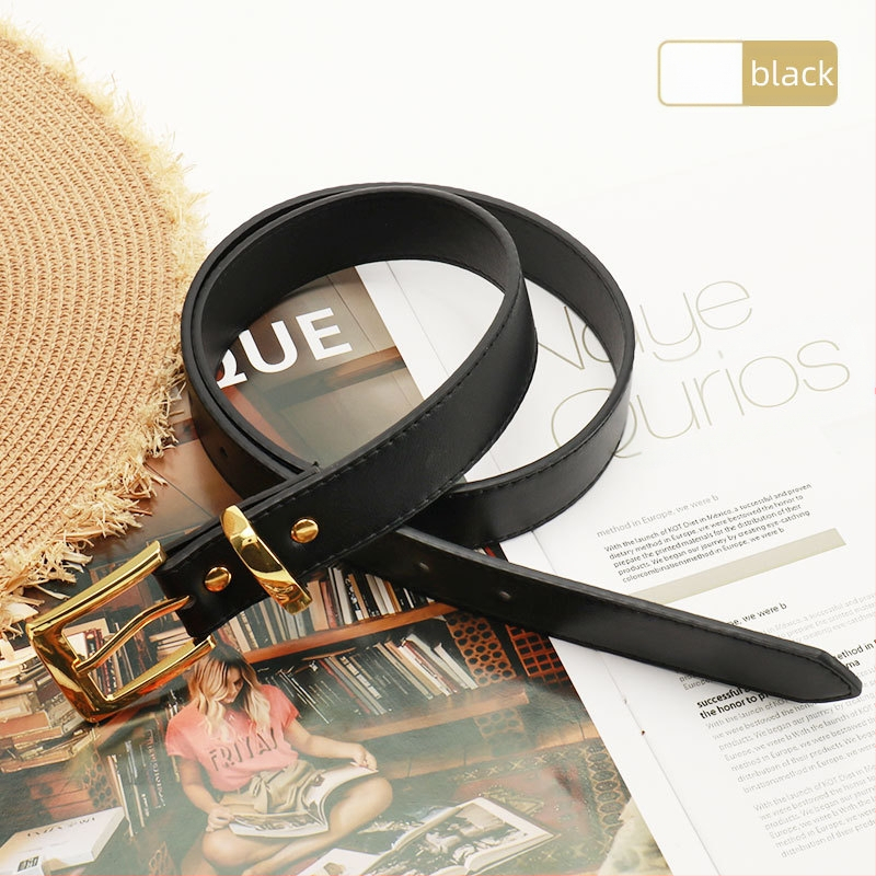 Moterų diržas - imitacinė oda, lydinio sagtis su smeigtuku, plotis 2,8 cm, elektroplatinė danga, universalus stilius