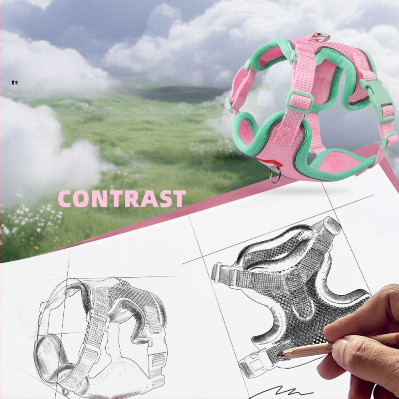 Belu krūtinės dirželis naminiams gyvūnams – poliesteris, reguliuojamas, katėms, dėžutėje 240 vnt