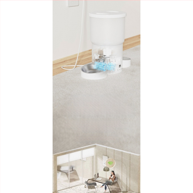 Интелигентен автоматичен хранилник с таймер, голям капацитет за котки и кучета