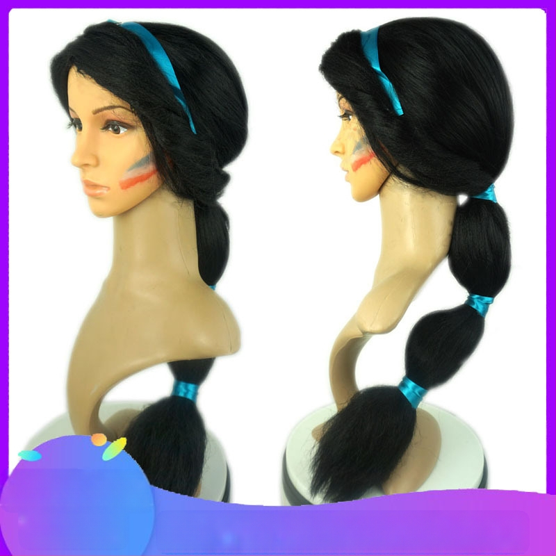 Перука за Jasmine cosplay с голяма плитка (PET материал, пришиване, персонализирана обработка, лицензиран частен етикет)