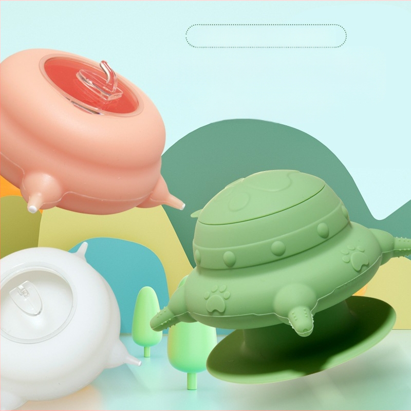 Kaķu un suņu barotājs ar vāku, silikona anti-noplūdes barotājs kaķiem un suņiem (Silikons; Ar vāku; Anti-noplūdes; Kaķiem un suņiem)