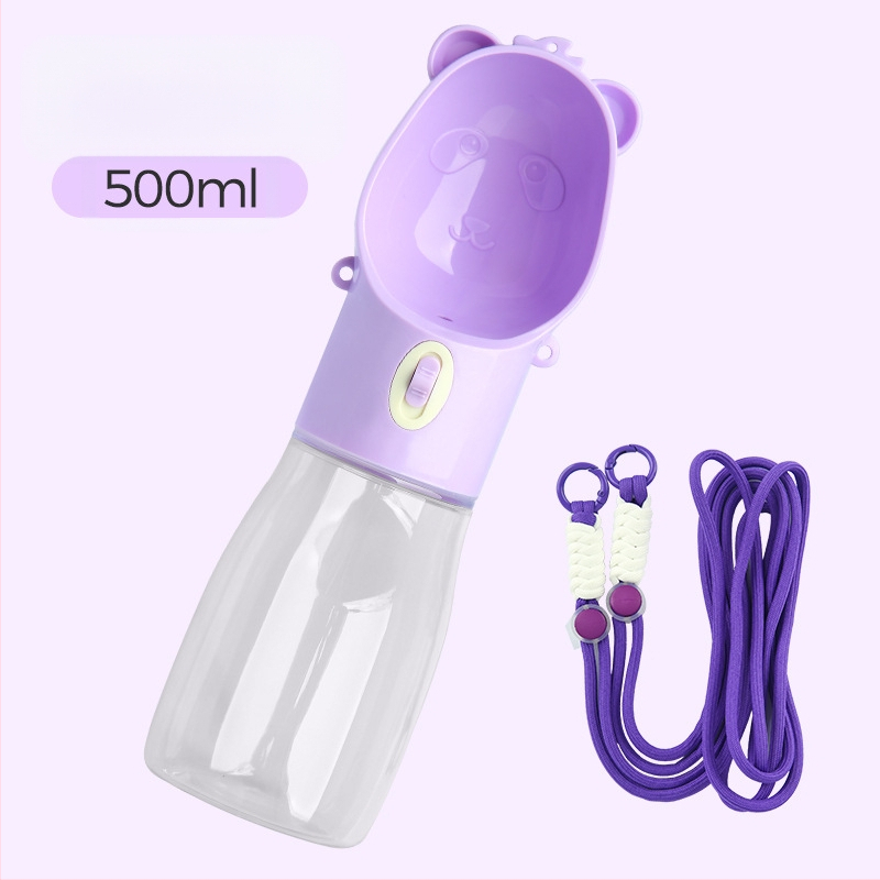 Suņa pastaigas ūdens krūze — integrēts pārnēsājams plecu siksnas dizains, ABS+PC, vienība