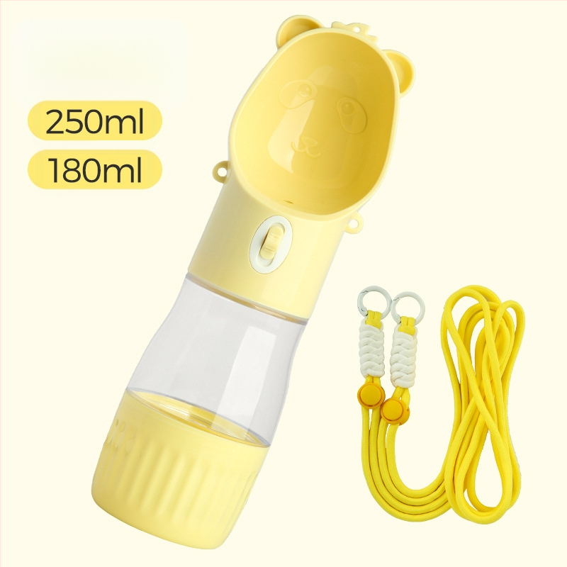 Suņa pastaigas ūdens krūze — integrēts pārnēsājams plecu siksnas dizains, ABS+PC, vienība