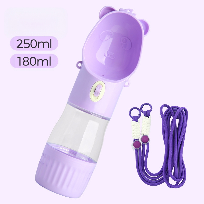 Suņa pastaigas ūdens krūze — integrēts pārnēsājams plecu siksnas dizains, ABS+PC, vienība