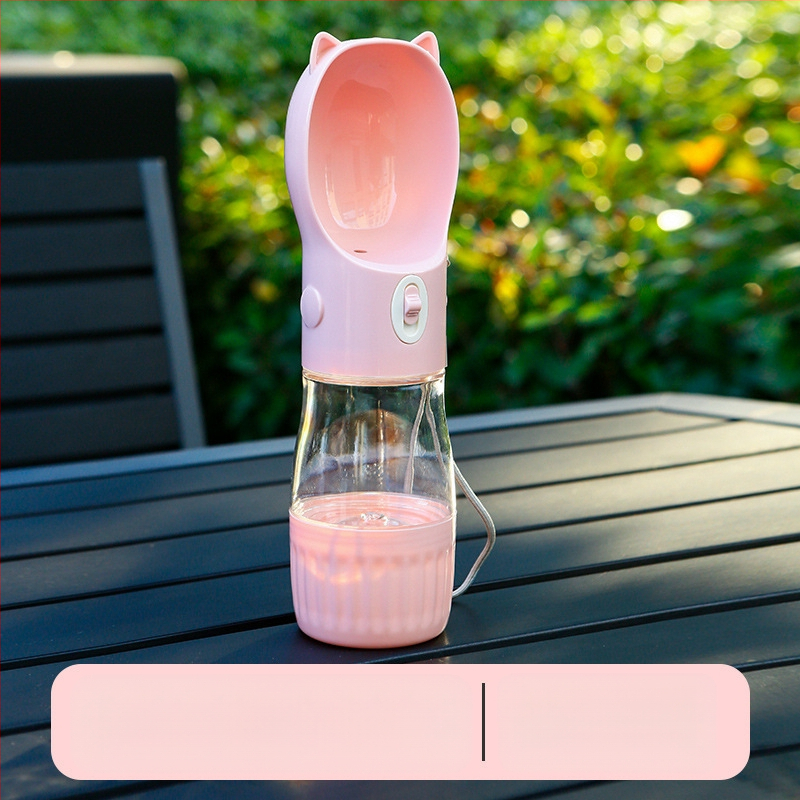 Suņa pastaigas ūdens krūze — integrēts pārnēsājams plecu siksnas dizains, ABS+PC, vienība