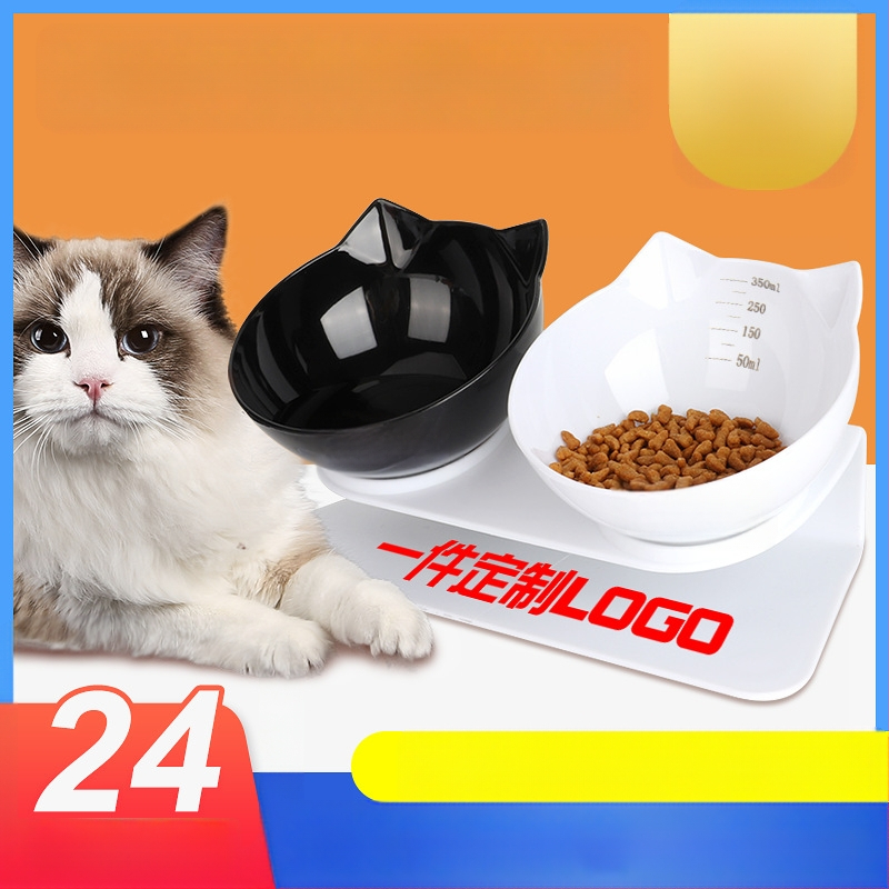 Ole automatiniu šėrimo ir gerimo dubenėliu augintiniams su įlinkusio burnos dizainu, vienas/dvigubas dubuo, medžiaga PS+ABS+TPE