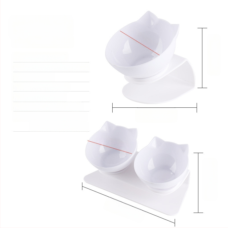 Ole automatiniu šėrimo ir gerimo dubenėliu augintiniams su įlinkusio burnos dizainu, vienas/dvigubas dubuo, medžiaga PS+ABS+TPE