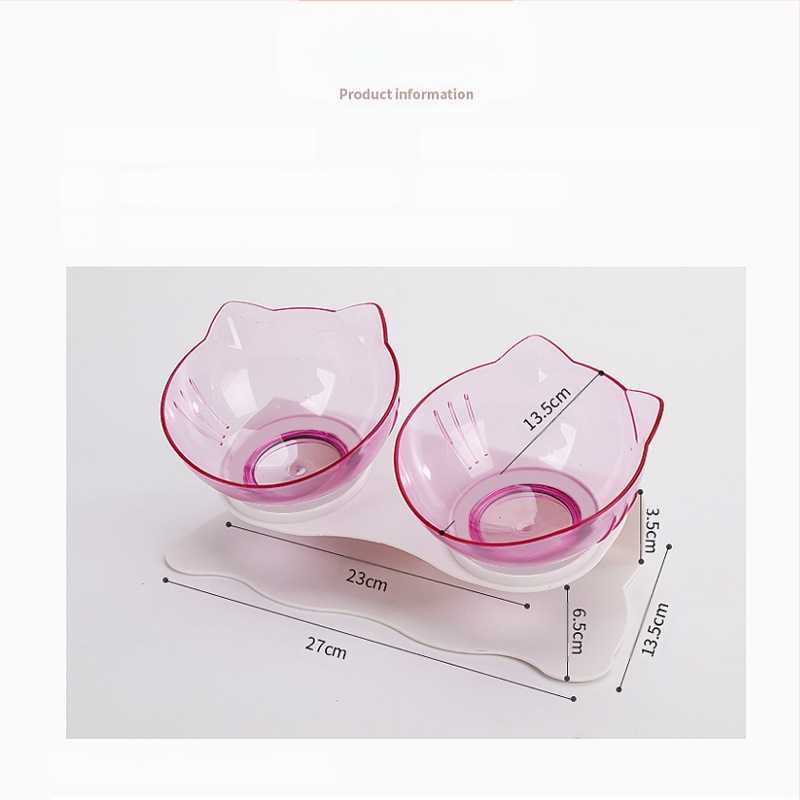 Ole automatiniu šėrimo ir gerimo dubenėliu augintiniams su įlinkusio burnos dizainu, vienas/dvigubas dubuo, medžiaga PS+ABS+TPE