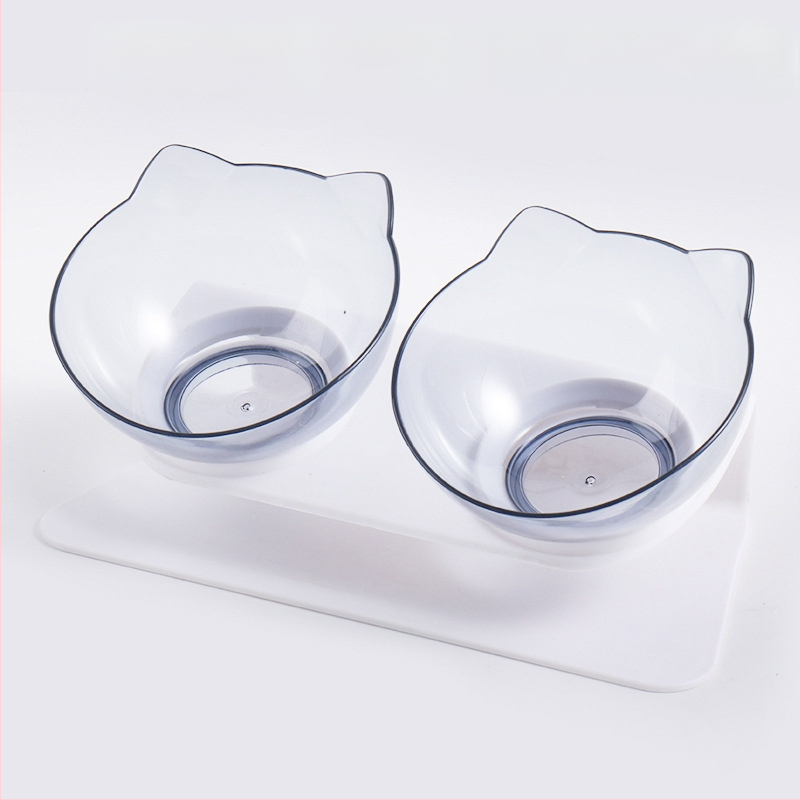 Ole automatiniu šėrimo ir gerimo dubenėliu augintiniams su įlinkusio burnos dizainu, vienas/dvigubas dubuo, medžiaga PS+ABS+TPE