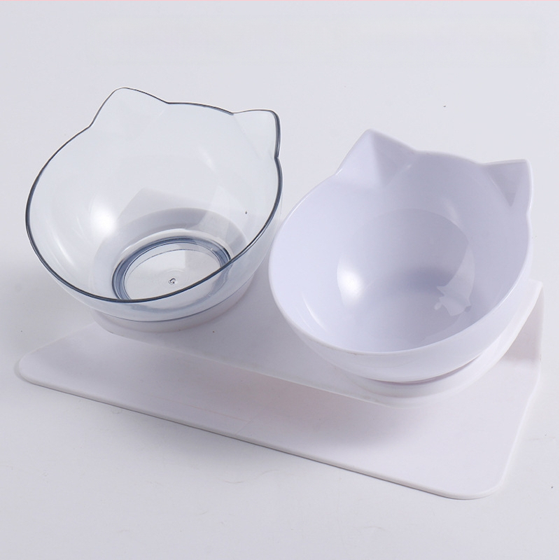 Ole automatiniu šėrimo ir gerimo dubenėliu augintiniams su įlinkusio burnos dizainu, vienas/dvigubas dubuo, medžiaga PS+ABS+TPE