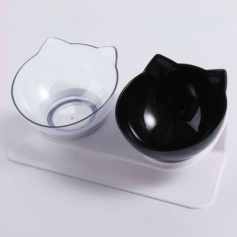 Ole automatiniu šėrimo ir gerimo dubenėliu augintiniams su įlinkusio burnos dizainu, vienas/dvigubas dubuo, medžiaga PS+ABS+TPE