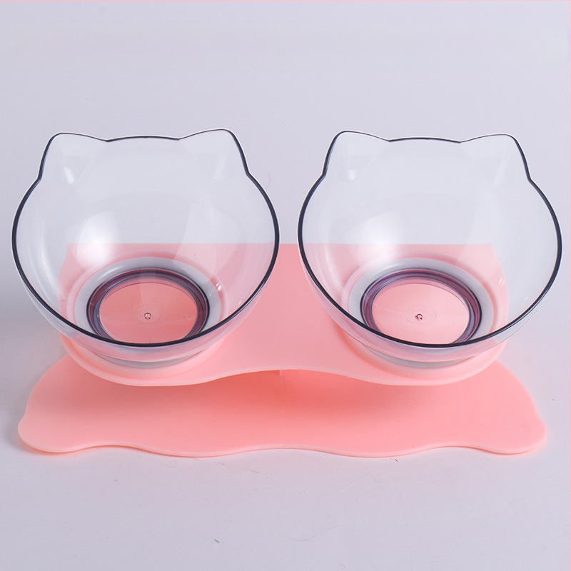 Ole automatiniu šėrimo ir gerimo dubenėliu augintiniams su įlinkusio burnos dizainu, vienas/dvigubas dubuo, medžiaga PS+ABS+TPE